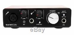 Focusrite SCARLETT SOLO 2nd Gen 192KHz USB 2.0 Audio Interface+Studio Microphone