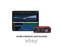 Focusrite SCARLETT SOLO STUDIO 3rd Gen 192KHz USB Audio Interface+Mic+Headphones