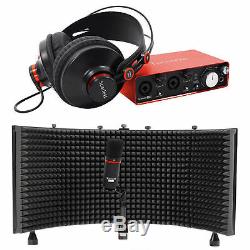 Focusrite SCARLETT STUDIO 2i2 2nd 192kHz USB 2.0 Audio Interface Bundle withShield