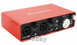 Focusrite SCARLETT STUDIO 2i2 2nd 192kHz USB 2.0 Audio Interface Bundle withShield