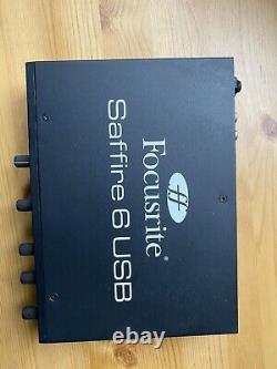 Focusrite Saffire 6 USB Audio Interface Black Barely Used