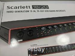 Focusrite Scarlett 18i20 3rd Generation 18x20 USB Audio Interface New Open Box