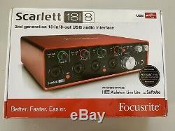 Focusrite Scarlett 18i8 2nd Generation 18 in, 8 out USB Audio Interface