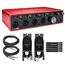 Focusrite Scarlett 18i8 3rd Generation USB Audio Interface with Cables Package