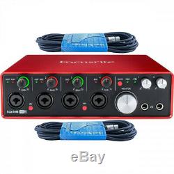 Focusrite Scarlett 18i8 Bundle 2nd Gen USB Audio Interface With Cables & Pro Tools