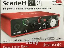 Focusrite Scarlett 2i2 2nd Gen 2-In, 2-Out USB Audio Interface New in box