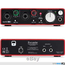 Focusrite Scarlett 2i2 (2nd Gen) USB 2.0 Audio Interface, Pro Tools & Ableton