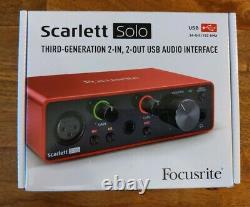 Focusrite Scarlett 2i2 (3rd Gen) 2 In, 2 Out USB Audio Interface + New XLR