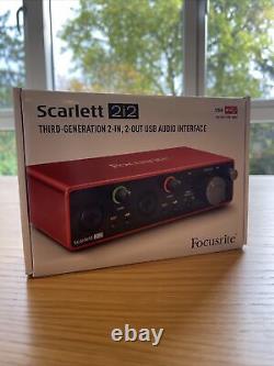 Focusrite Scarlett 2i2 3rd Gen USB Audio Interface for Recording, Song writing