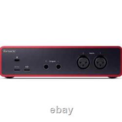 Focusrite Scarlett 2i2 4th Gen USB Audio Interface & Software Bundle