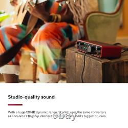 Focusrite Scarlett 2i2 4th Gen USB Audio Interface for Recording, Songwriting