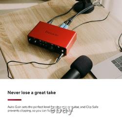 Focusrite Scarlett 2i2 4th Gen USB Audio Interface for Recording, Songwriting