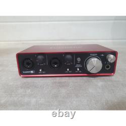 Focusrite Scarlett 2i2 Audio Interface Red USB 2.0 LED Indicator for Guitarist