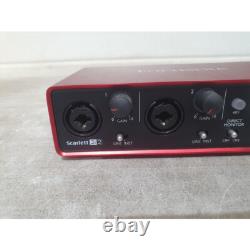 Focusrite Scarlett 2i2 Audio Interface Red USB 2.0 LED Indicator for Guitarist