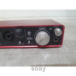 Focusrite Scarlett 2i2 Audio Interface Red USB 2.0 LED Indicator for Guitarist