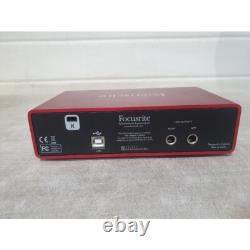 Focusrite Scarlett 2i2 Audio Interface Red USB 2.0 LED Indicator for Guitarist