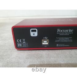 Focusrite Scarlett 2i2 Audio Interface Red USB 2.0 LED Indicator for Guitarist