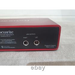 Focusrite Scarlett 2i2 Audio Interface Red USB 2.0 LED Indicator for Guitarist