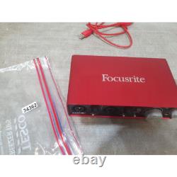 Focusrite Scarlett 2i2 Audio Interface Red USB 2.0 LED Indicator for Guitarist