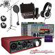 Focusrite Scarlett 2i2 Home Recording Bundle Studio Package With Pro Tools First