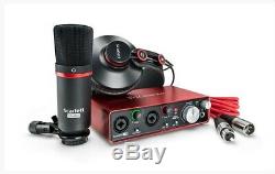 Focusrite Scarlett 2i2 Studio 2nd Gen USB Audio Interface, Ableton, ProTools, BNIB