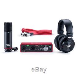 Focusrite Scarlett 2i2 Studio (3rd Gen) 2x2 USB Audio Interface Recording Bundle