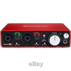 Focusrite Scarlett 2i2 USB Audio Recording Interface 2nd Gen with Pro Tools First