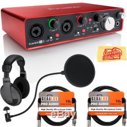 Focusrite Scarlett 2i4 USB Audio Interface with Headphones