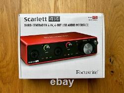 Focusrite Scarlett 4i4 3rd Gen USB Audio Interface 2020 Red / Black