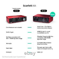 Focusrite Scarlett 4i4 3rd Gen USB Audio Interface for Recording, Songwriting