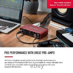 Focusrite Scarlett 4i4 3rd Gen USB Audio Interface for Recording, Songwriting