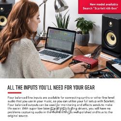Focusrite Scarlett 4i4 3rd Gen USB Audio Interface for Recording, Songwriting
