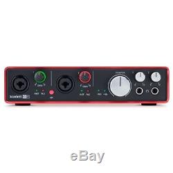 Focusrite Scarlett 6i6 2nd Gen 24/192KHZ USB Audio Interface USED B2