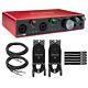 Focusrite Scarlett 8i6 3rd Generation Usb Audio Recording Interface Cables Pack