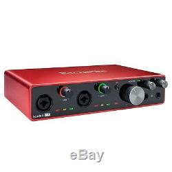 Focusrite Scarlett 8i6 3rd Generation USB Audio Recording Interface Cables Pack