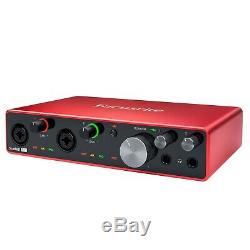 Focusrite Scarlett 8i6 3rd Generation USB Audio Recording Interface Cables Pack