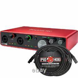 Focusrite Scarlett 8i6 8x6 USB Audio Interface 3rd Gen with 2x XLR Cables