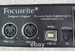Focusrite Scarlett 8i6 USB Audio Interface with USB cable for Pro Studio