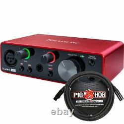 Focusrite Scarlett Solo 2x2 USB Audio Interface 3rd Gen with XLR Cable