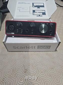 Focusrite Scarlett Solo 3rd Gen USB Audio Interface, Studio Quality Sound, Red