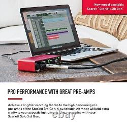 Focusrite Scarlett Solo 3rd Gen USB Audio Interface, The Guitarist, Vocalist