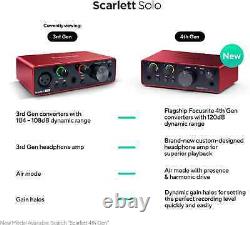 Focusrite Scarlett Solo 3rd Gen USB Audio Interface, The Guitarist, Vocalist, Po