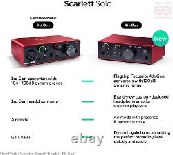 Focusrite Scarlett Solo 3rd Gen USB Audio Interface, for the Guitarist, or and