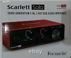 Focusrite Scarlett Solo 3rd Generation Audio Interface 2 IN 2 Out USB'C