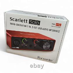 Focusrite Scarlett Solo 3rd Generation USB Audio Interface Superb & Boxed