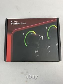 Focusrite Scarlett Solo 4th Gen USB Audio Interface