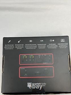 Focusrite Scarlett Solo 4th Gen USB Audio Interface