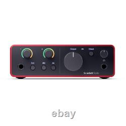 Focusrite Scarlett Solo (4th Gen) USB Audio Interface (NEW)