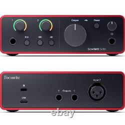 Focusrite Scarlett Solo 4th Gen USB Audio Interface & Software Bundle