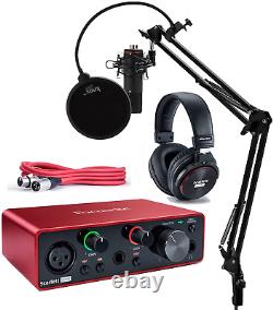 Focusrite Scarlett Solo Studio 3Rd Gen USB Audio Interface and Recording Bundle